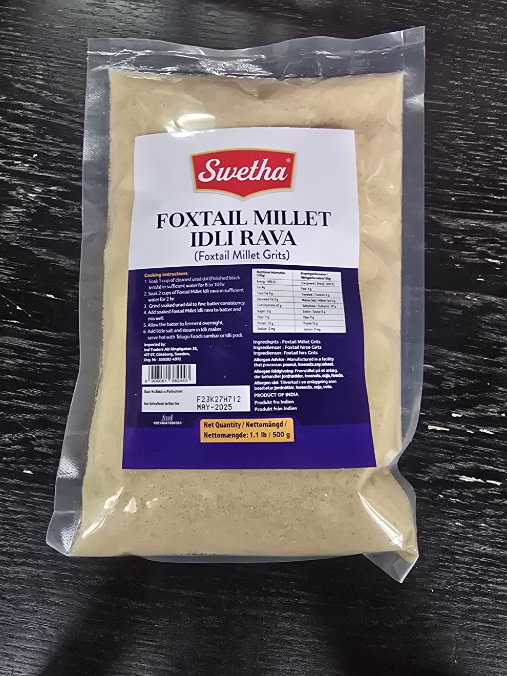 Foxtail Millet idli rava (TF)-500g